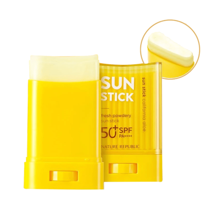 CALIFORNIA ALOE FRESH POWDERY SUN STICK SPF50+PA++++ Nature Republic Maroc