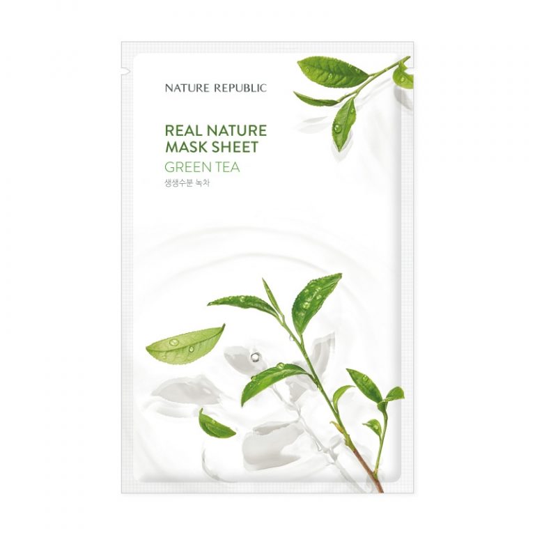 REAL NATURAL GREEN TEA MASK SHEET Nature Republic Maroc